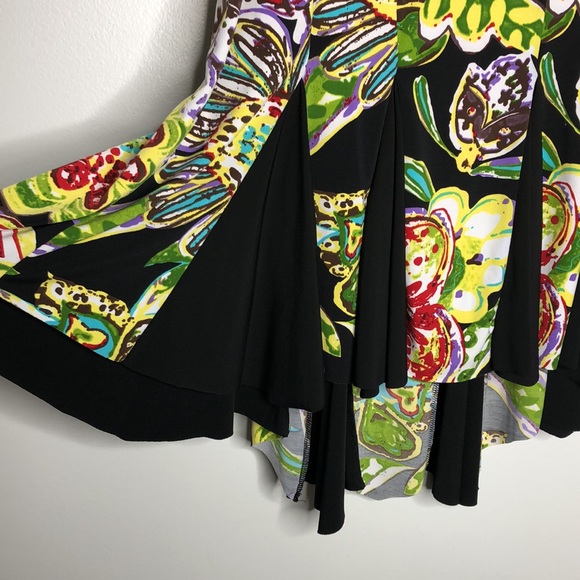 Bisou Bisou Floral Flare Skirt Size S - Picture 3 of 6